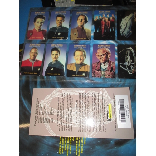 212 - A collection of limited edition Star Trek phone cards, all in presentation packs