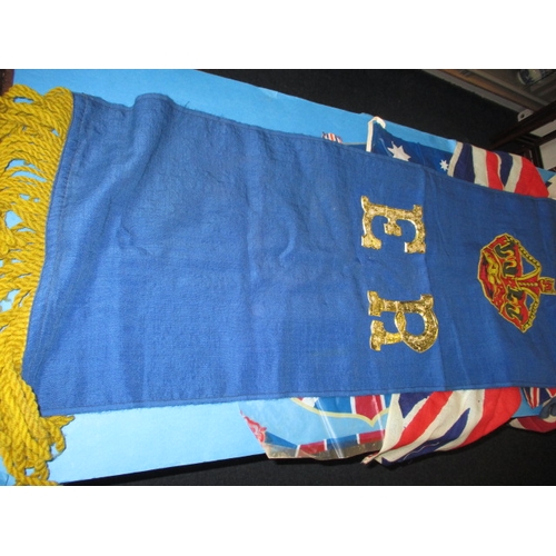 213 - A quantity of 1950s and other coronation bunting and related flags, all in used condition with some ... 