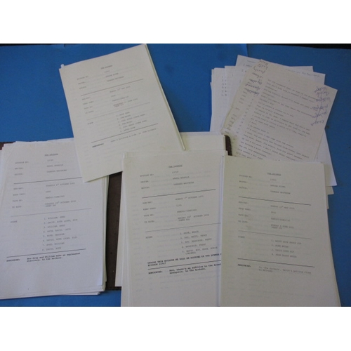 216 - A folder of original Archers radio programme scripts, some with handwritten notes, all in used condi... 