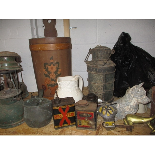 217 - A large quantity of clearance items, to include hurricane lamps and automotive items. All in used co... 