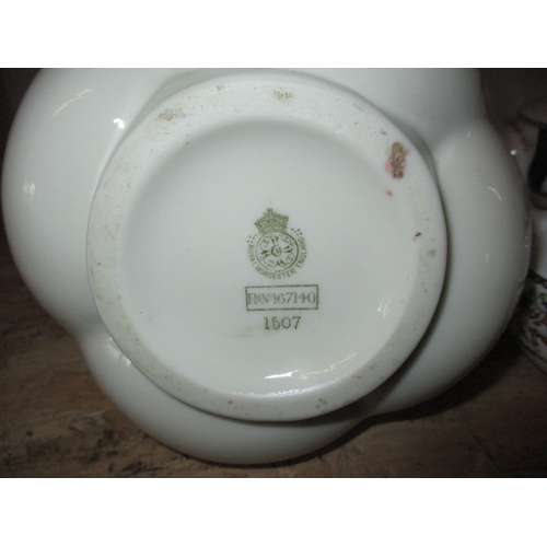 223 - An antique Worcester ewer and a later Spode ‘cabinet collection’ teapot, sugar & milk jug. No observ... 