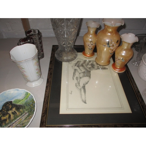 232 - A quantity of general clearance items, to include glass, ceramics and pictures, all in used conditio... 