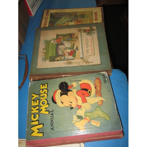 237 - A quantity of antique and later childhood toys, to include a Deans Mickey Mouse book, die-cast vehic... 