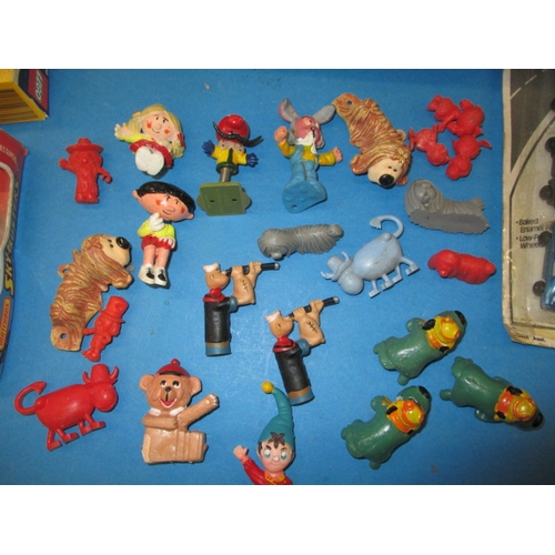 237 - A quantity of antique and later childhood toys, to include a Deans Mickey Mouse book, die-cast vehic... 