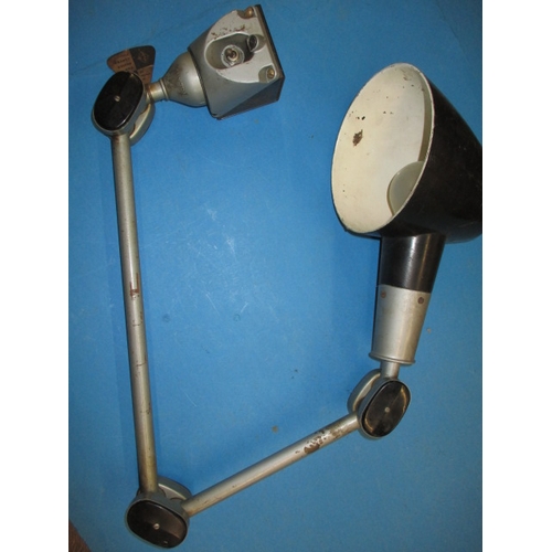 238 - A vintage Design Centre, industrial, adjustable angle work lamp, in used condition with one plastic ... 