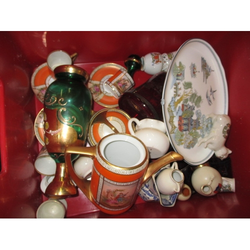 242 - A large quantity of general clearance items, to include a Worcester blush ivory ewer, a Beswick Disn... 