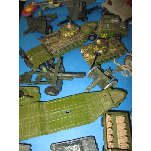 247 - A large quantity of vintage die-cast model vehicles, to include military and TV related items, all i... 