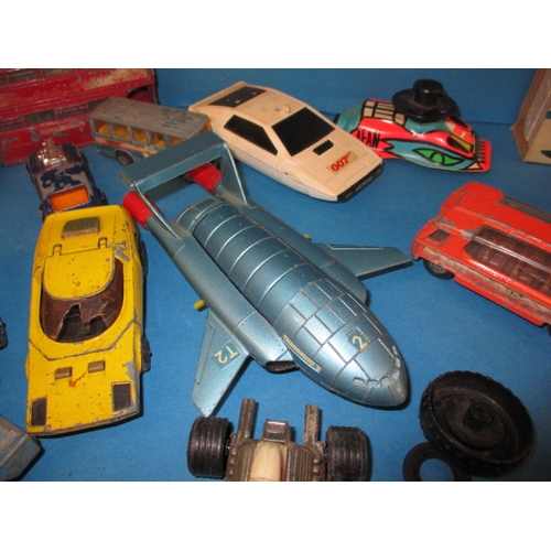 247 - A large quantity of vintage die-cast model vehicles, to include military and TV related items, all i... 