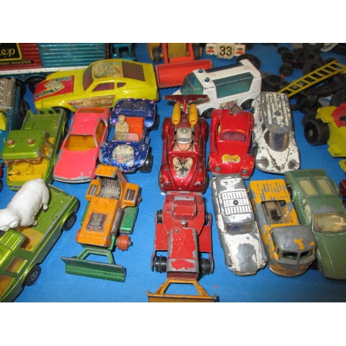 247 - A large quantity of vintage die-cast model vehicles, to include military and TV related items, all i... 