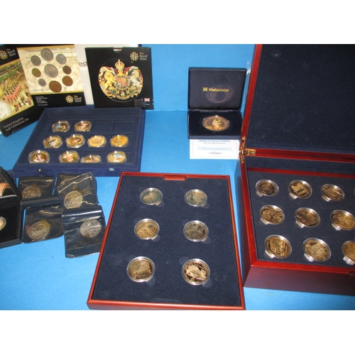 249 - A large quantity of collectors special edition coins, to include examples by the Royal Mint, all in ... 