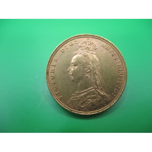 187 - A Victorian gold sovereign dated 1891, a circulated coin with good definition of features