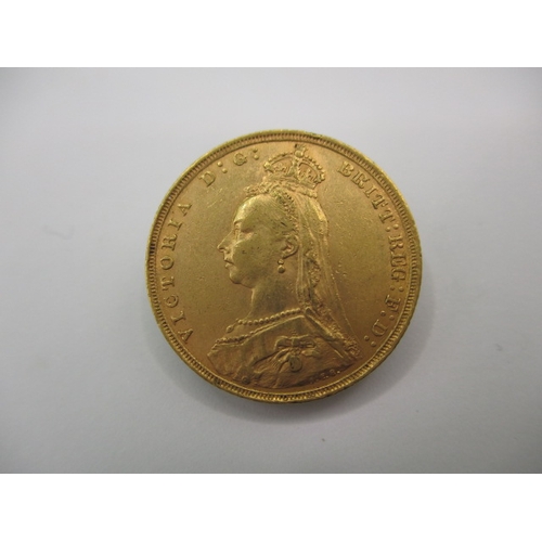 187 - A Victorian gold sovereign dated 1891, a circulated coin with good definition of features