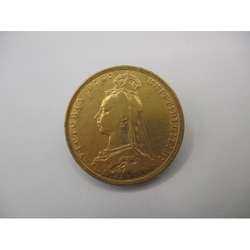 188 - A Victorian gold sovereign dated 1891, a circulated coin with good definition of features