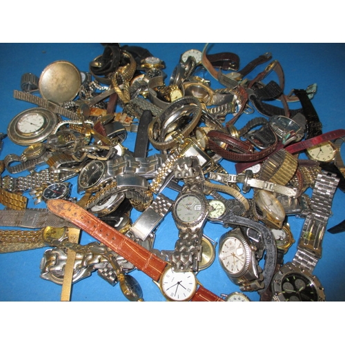 121 - A parcel of vintage wrist watches, various types, all in used condition and not tested as to functio... 