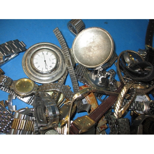 121 - A parcel of vintage wrist watches, various types, all in used condition and not tested as to functio... 