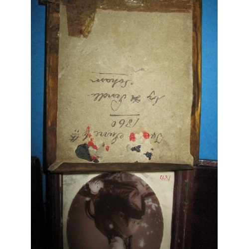 286 - A parcel of antique portrait daguerreotypes and other framed pictures, all in used condition