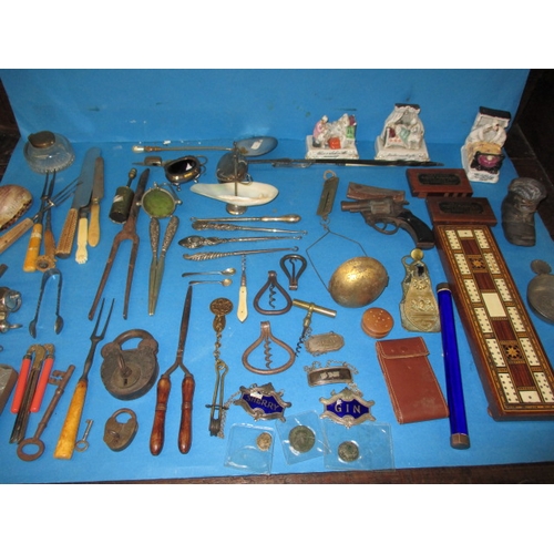 322 - A large quantity of antique and later miscellanea, to include some silver items and interesting coll... 