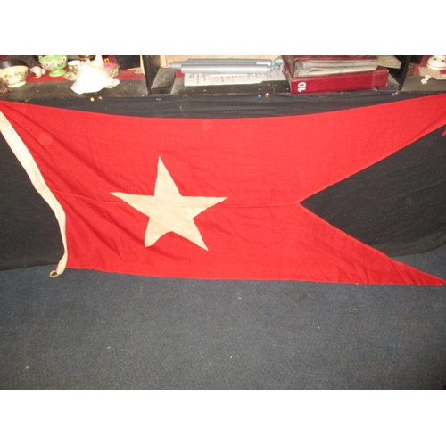 352 - A genuine 1930s Cunard White star line Burgee flag, with American makers label, and one other, in go... 
