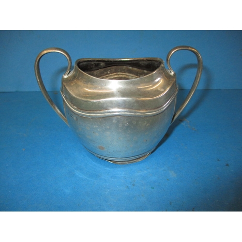 149 - A sterling silver sugar bowl, approx. weight 145.5g, in used condition with some dents