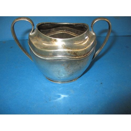 149 - A sterling silver sugar bowl, approx. weight 145.5g, in used condition with some dents