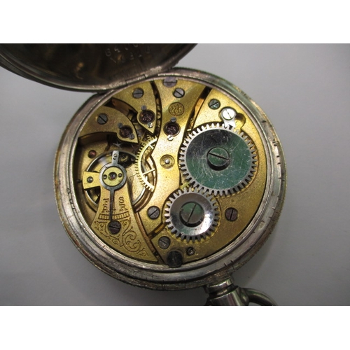 116 - Three vintage pocket watches, 2 with silver cases, all run when wound, all with use-related marks