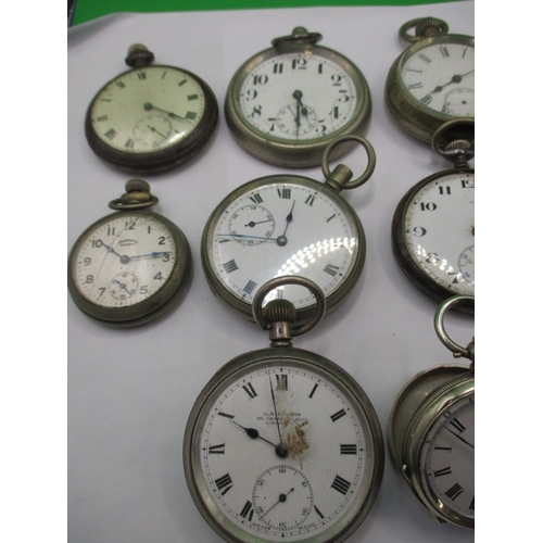 117 - A parcel of vintage pocket watches, several with silver cases, all in need of repair