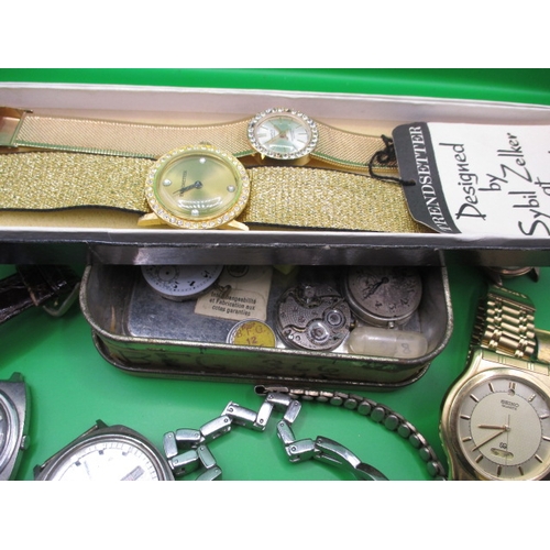 120 - A quantity of vintage wrist and pocket watches, all in used condition and not tested as to function