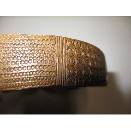 181 - An antique West African Manillas trading bangle coin, a large size version approx. weight 685g, havi... 