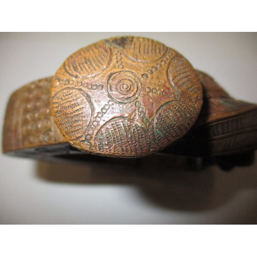 181 - An antique West African Manillas trading bangle coin, a large size version approx. weight 685g, havi... 