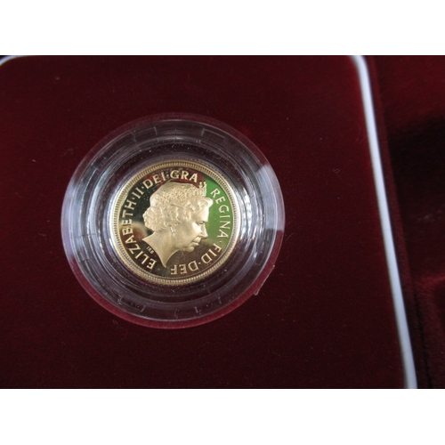 193 - A Royal Mint limited edition 2002 gold proof half sovereign in original presentation box with certif... 