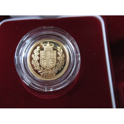 193 - A Royal Mint limited edition 2002 gold proof half sovereign in original presentation box with certif... 