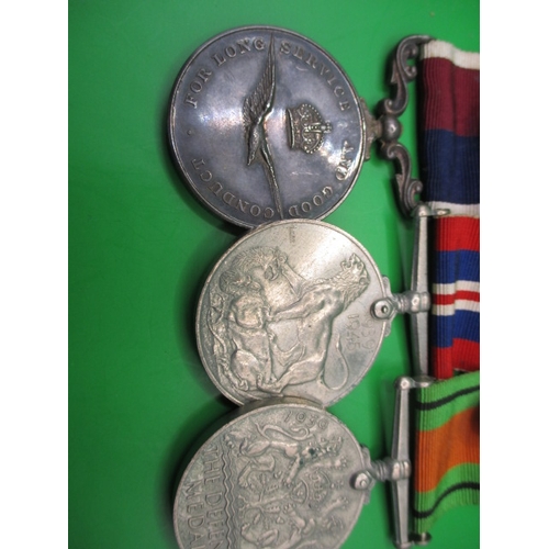 304 - A trio of WWII medals, the RAF long service medal named to N1816609 Cpl G S Boyle RAF and his GSTP p... 