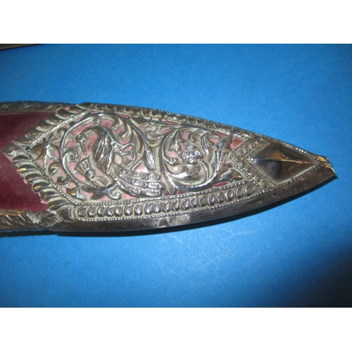 314 - A Gurkha kukri having Royal military police insignia in the white metal mount, in used condition, ap... 