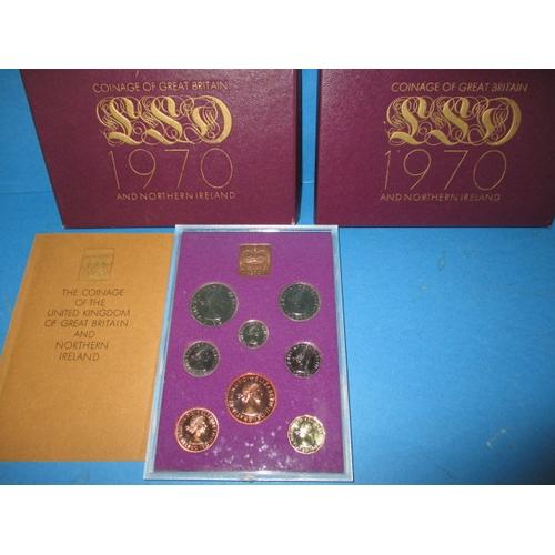 261 - A quantity of Royal Mint collectors year coin sets, 1970 to 1976, all in original presentation packs