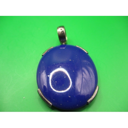 134 - Two sterling silver and lapis lazuli necklace pendants, both in good useable pre-owned condition