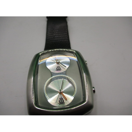 127 - A H Stern sapphire watch and a dual dial quartz example, both in used condition and neither tested a... 