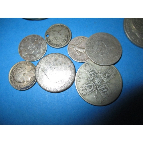 173 - A quantity of pre-decimal part silver coins, include a small amount of silver coins, approx. gross p... 