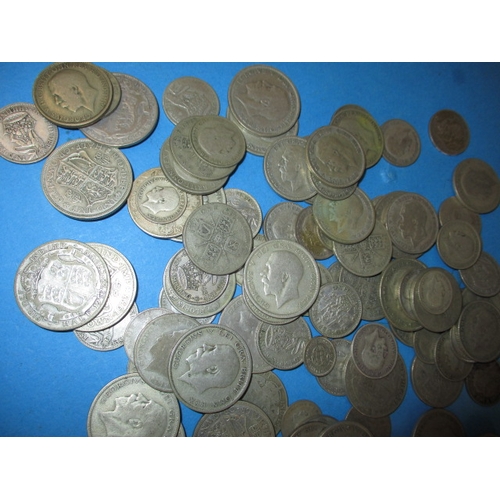 173 - A quantity of pre-decimal part silver coins, include a small amount of silver coins, approx. gross p... 