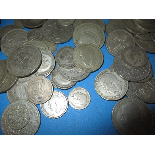 173 - A quantity of pre-decimal part silver coins, include a small amount of silver coins, approx. gross p... 