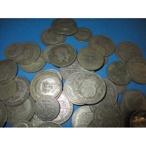 173 - A quantity of pre-decimal part silver coins, include a small amount of silver coins, approx. gross p... 