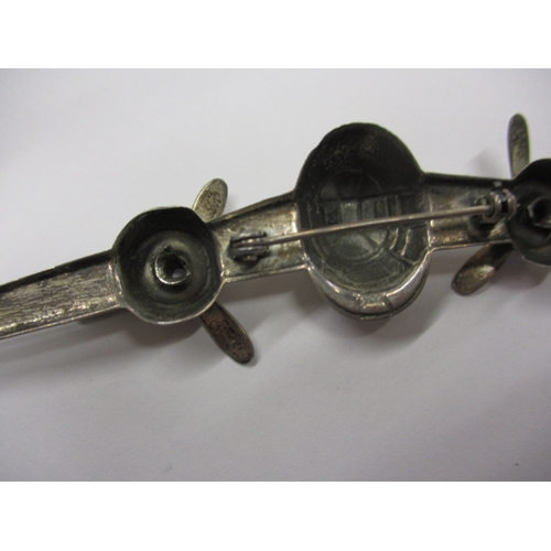 303 - Two RAF associated brooches, one marked 925, both in good useable pre-owned condition, approx. lengt... 