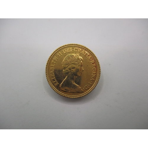 213 - A Queen Elizabeth II gold half sovereign dated 1982, a very fine grade coin with light use related m... 