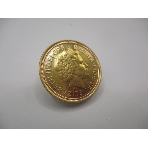 214 - A Queen Elizabeth II gold half sovereign dated 2002, a very fine grade coin with light use related m... 