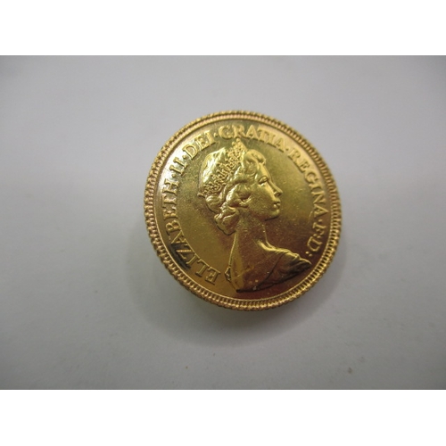 219 - A Queen Elizabeth II gold half sovereign dated 1982, a very fine grade coin with light use related m... 