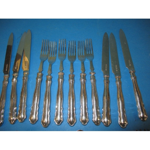 152 - A parcel of Victorian and later sterling silver flatware and cutlery, approx. gross parcel weight 10... 