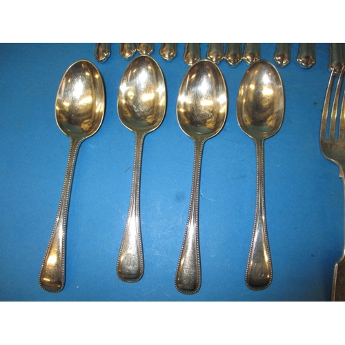 152 - A parcel of Victorian and later sterling silver flatware and cutlery, approx. gross parcel weight 10... 