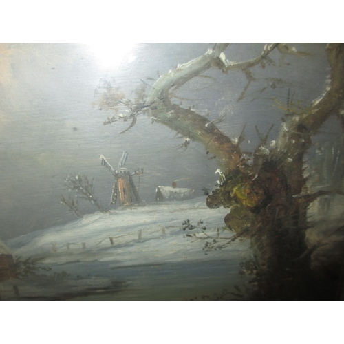 356 - Two late 19th early 20th landscape paintings, in period gilt frames, one signed C.M., approx. frame ... 