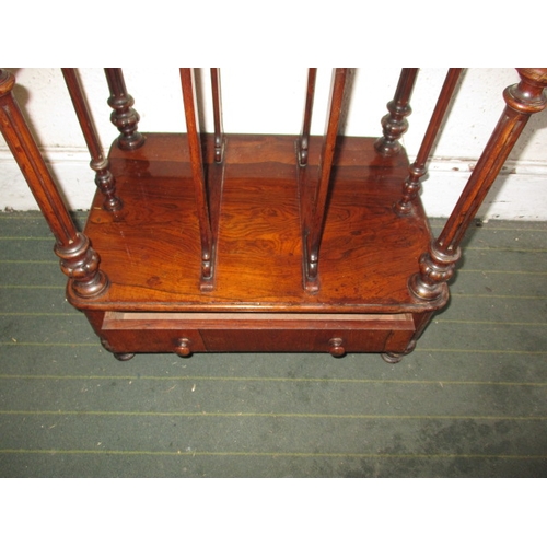 348 - A Victorian mahogany whatnot, with brass top gallery and drawer to base, approx. size H 104cm W 56cm... 