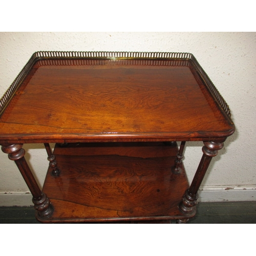 348 - A Victorian mahogany whatnot, with brass top gallery and drawer to base, approx. size H 104cm W 56cm... 