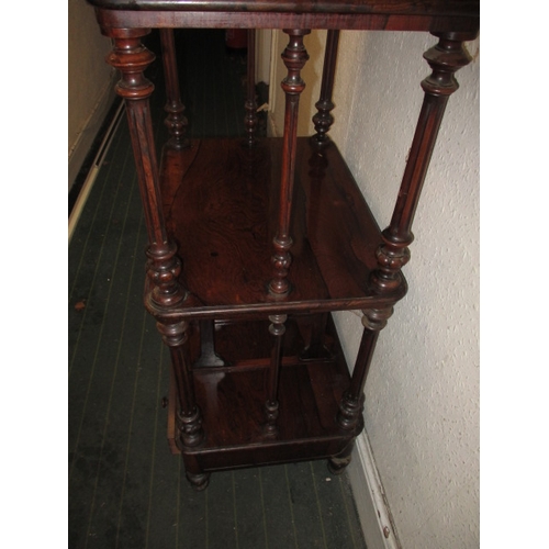 348 - A Victorian mahogany whatnot, with brass top gallery and drawer to base, approx. size H 104cm W 56cm... 